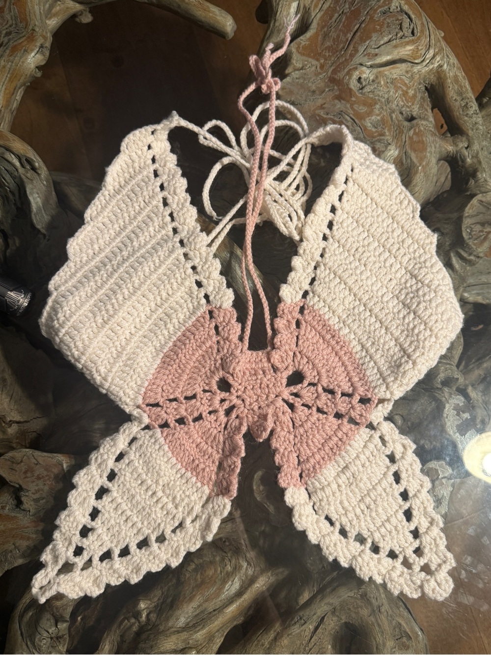 Handmade Crochet Butterfly Top